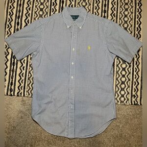 Ralph Lauren Navy and White Checkered Shirt